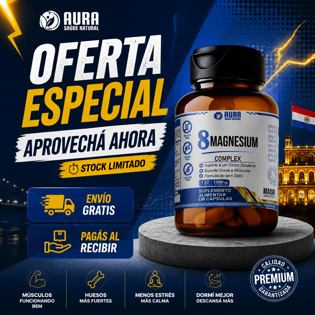 8 Magnesium Complex 1500mg - AURA (120 Cápsulas) — 11