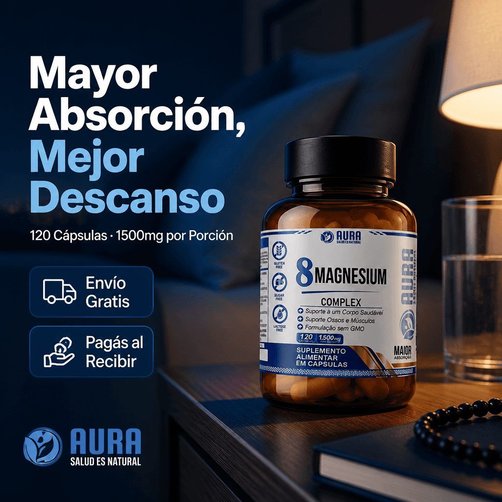 8 Magnesium Complex 1500mg - AURA (120 Cápsulas) — 12