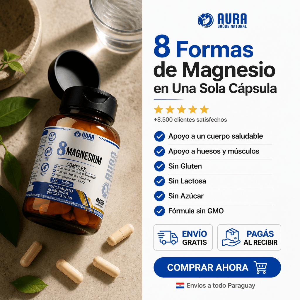 8 Magnesium Complex 1500mg - AURA (120 Cápsulas) — 2
