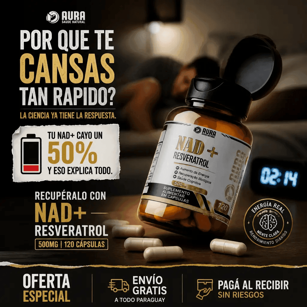 NAD+ Resveratrol 500mg – Suplemento Antienvejecimiento para Energía y Recuperación Celular 120 Cápsulas — 4